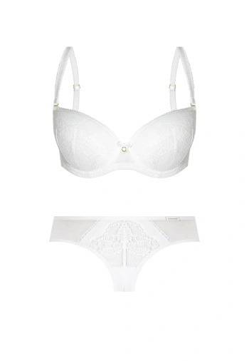 Zestaw Dalia Biustonosz Push Up Z Haftem + Brazyliany