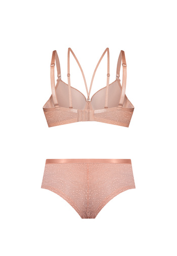 Komplet Camelia Biustonosz Double Push Up+ Brazyliany 