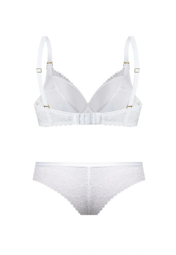 Zestaw Elisabeth Biustonosz Push Up Koronkowy + Brazyliany