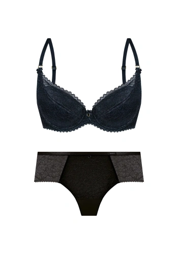 Zestaw Elisabeth Biustonosz Push Up + Figi Wysokie
